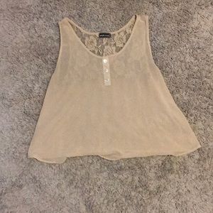 Tan sheer tank top